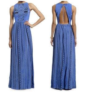 Tibi Tribal Silk Maxi Dress